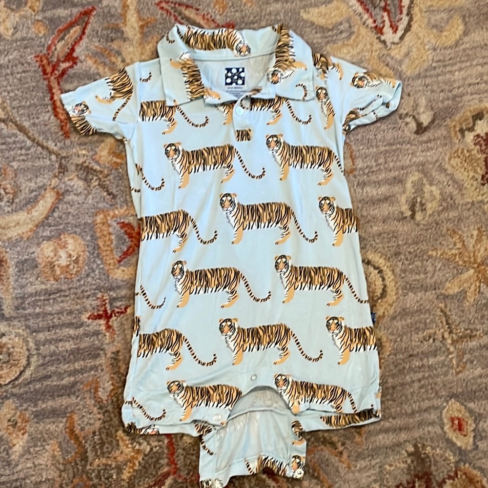 Kickee Pants Short Sleeve Polo Romper